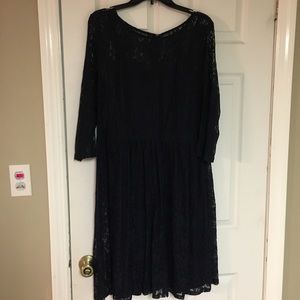 Sheer Navy Dress